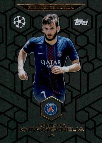 Khvicha Kvaratskhelia Black Edge Edition Card # BE8 - Topps Match Attax 2025/26