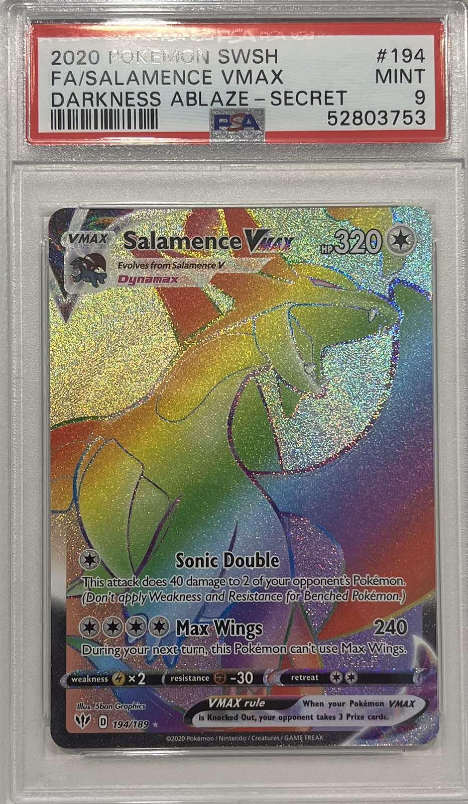 Salamence VMAX (DAA 194) (GRADED)