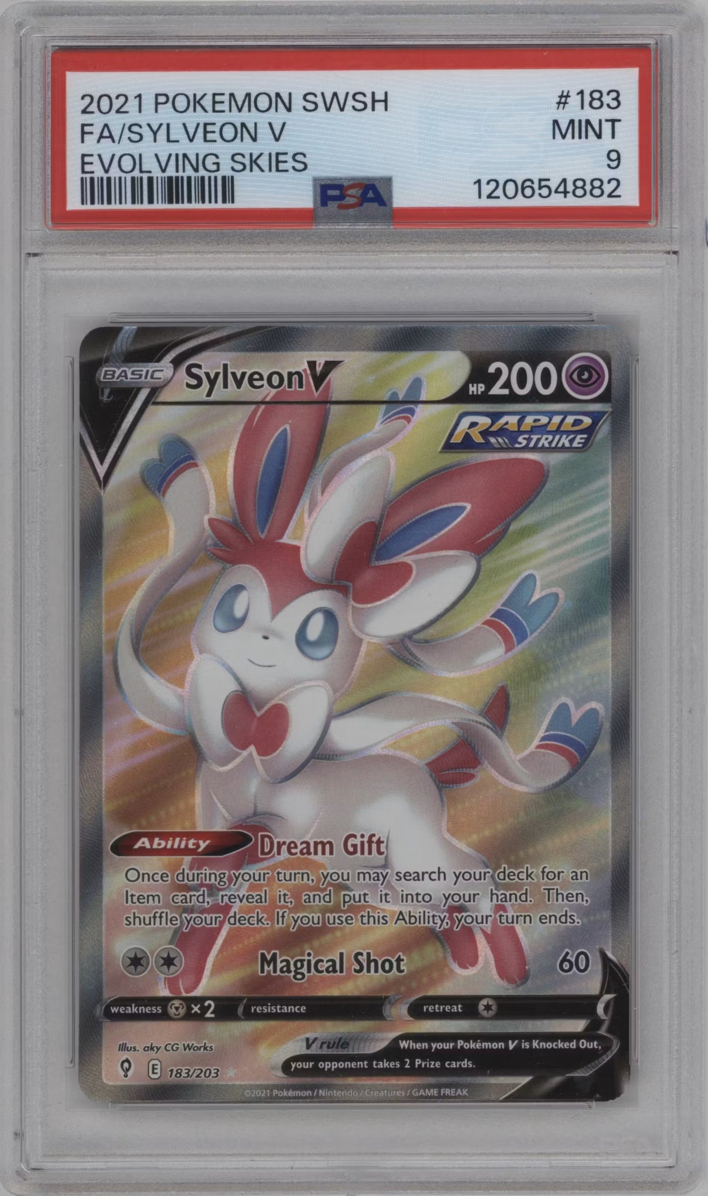 Sylveon V (EVS 183)(GRADED)(PSA)