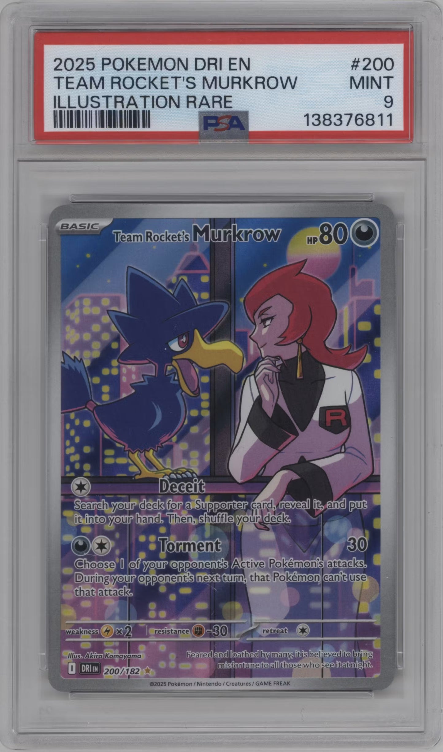 Team Rocket's Murkrow (DRI 200)(GRADED)(PSA)