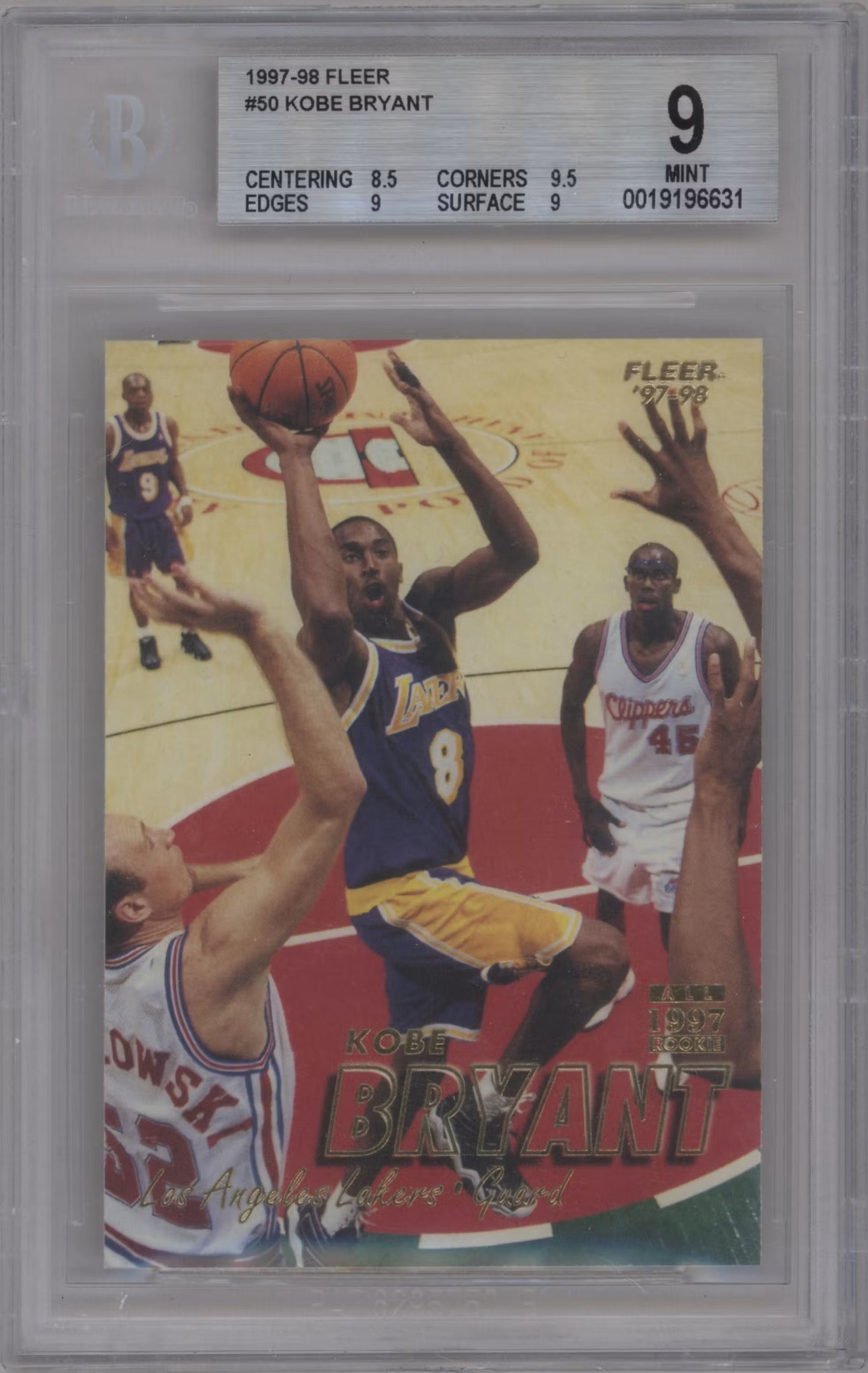Kobe Bryant 1997-98 Fleer (GRADED)(BGS)
