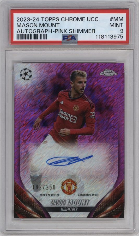 Mason Mount Autograph Numbered /250 Topps Chrome (GRADED)(PSA)