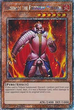 Thestalos the Firestorm Monarch (V.1 - Platinum Secret Rare)