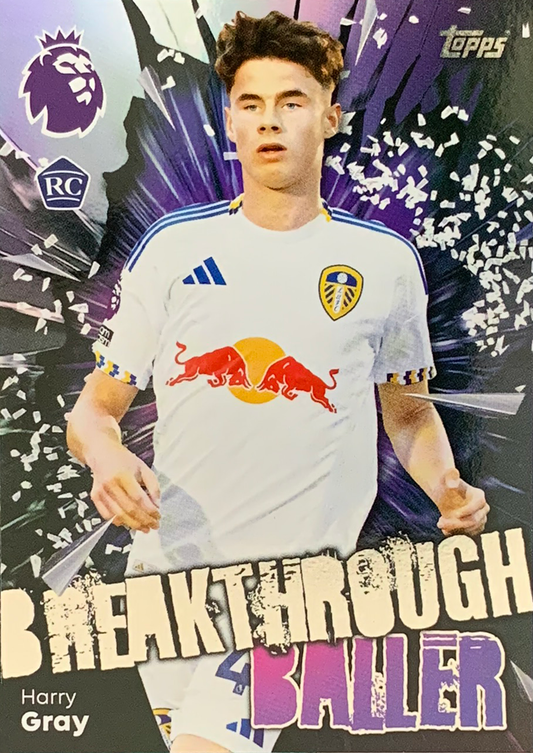 Harry Gray Topps Premier League 2025/2026 Breakthrough Baller 25/26 Leeds # 342