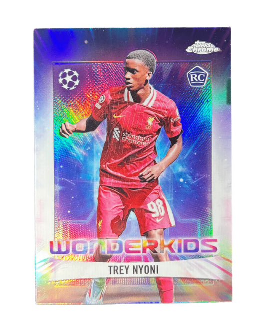 TREY NYONI WONDERKIDS 2024-25 Topps UEFA CHROME LIVERPOOL
