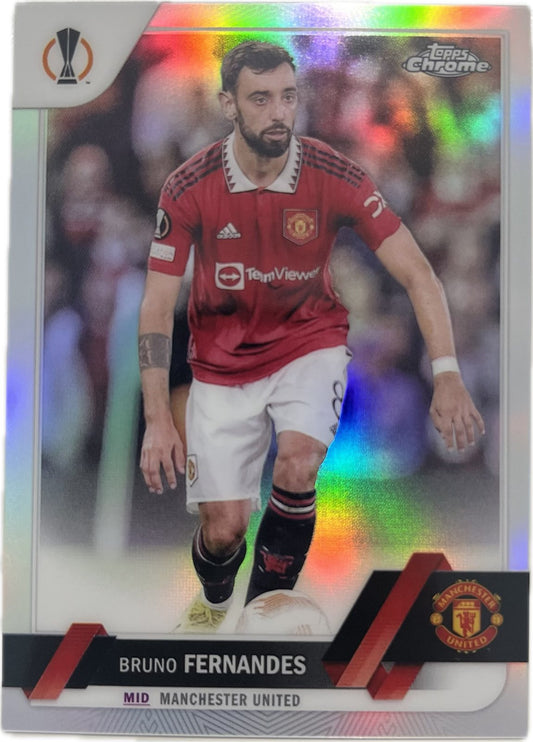 Bruno Fernandes 2022-23 Topps Chrome UEFA Silver Parallel Manchester United #8