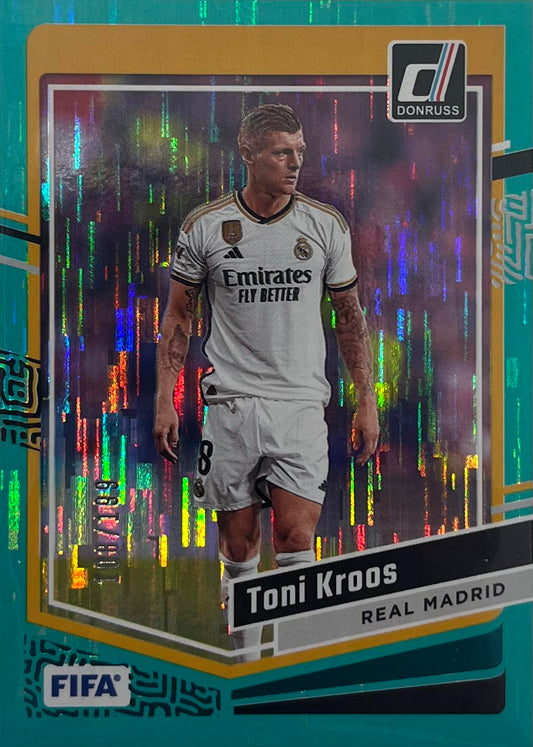 Toni Kroos 2023-24 Panini Donruss Soccer #121 TEAL Numbered 108/199