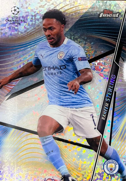 Raheem Sterling Speckle Numbered /175 2020-21 Topps Finest