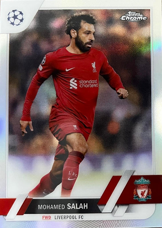 Mohamed Salah Silver Refractor  #71 Liverpool FC 2022-23 Topps Chrome