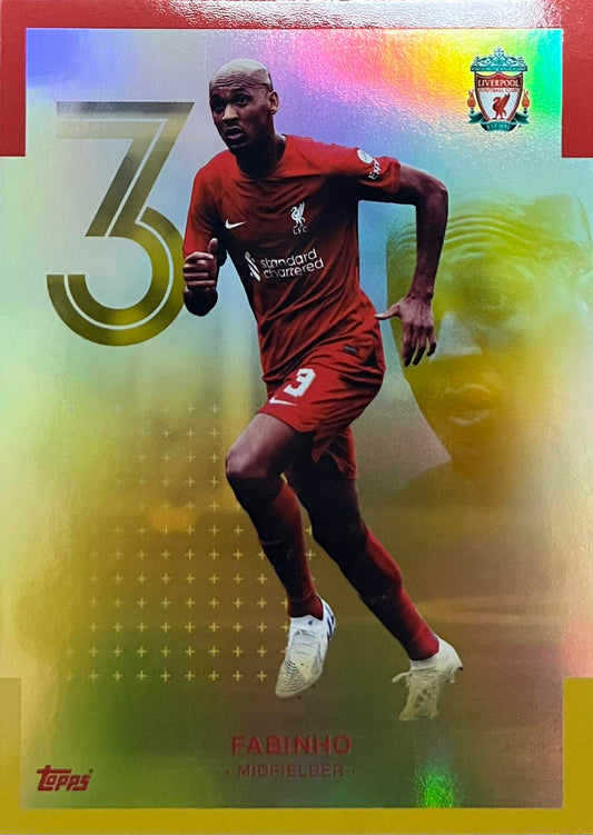 Fabinho Gold Numbered 1/1 One of One Topps Liverpool Fan Set