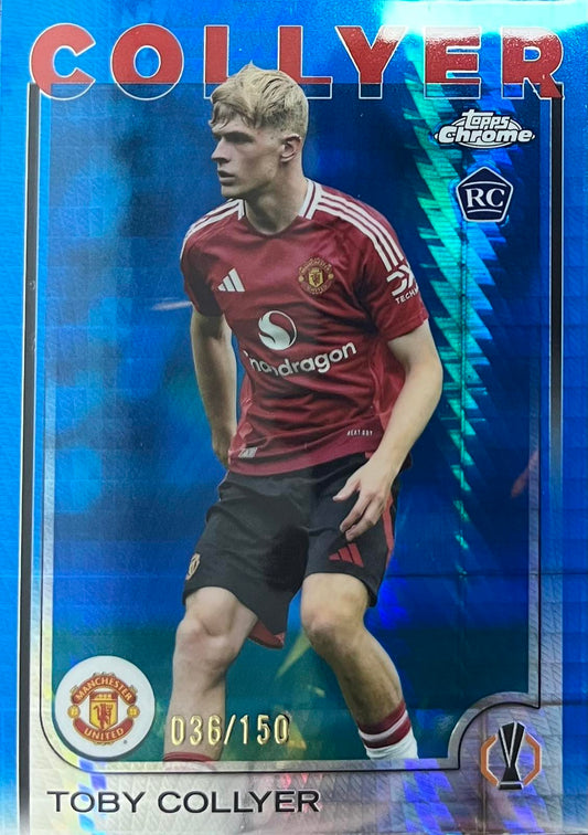 Toby Collyer Blue Cubic Numbered /150 Topps Chrome Rookie