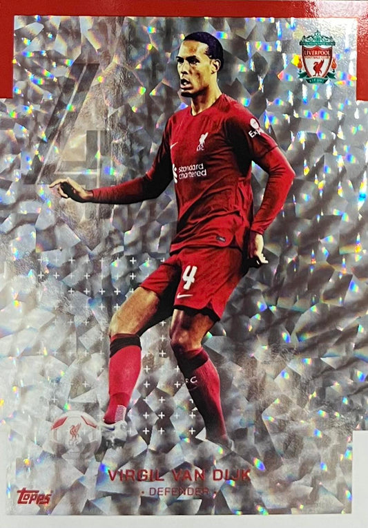 Virgil Van Dijk Icy Foil Topps Liverpool Team Set 2022/23