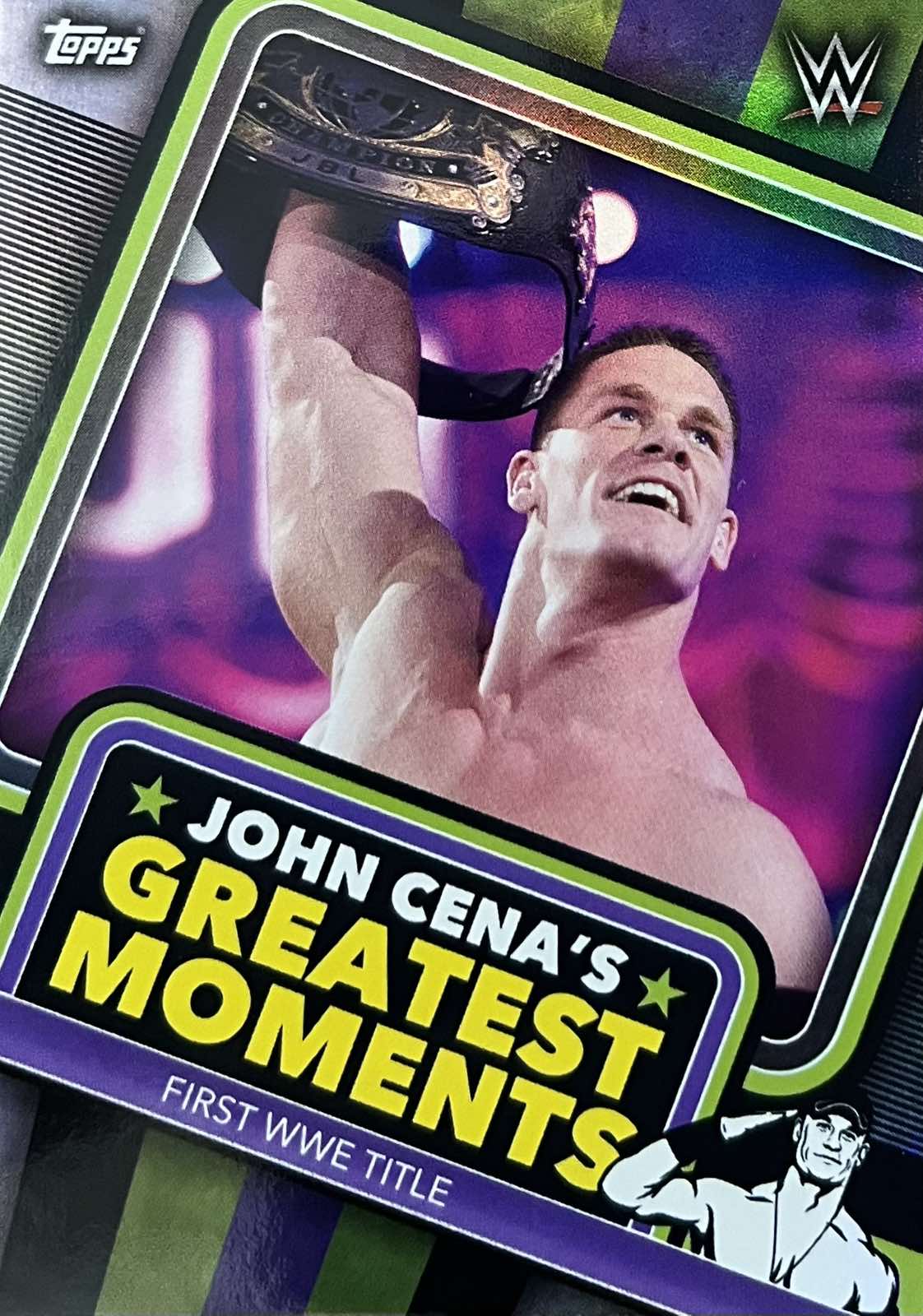 John Cena's Greatest Moments First WWE Title #JC1 2021 Topps WWE Superstars