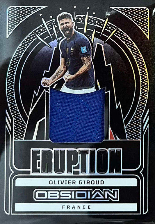 Olivier Giroud Patch Relic Numbered /99 Game-Worn Panini Obsidian Eruption 2022/23