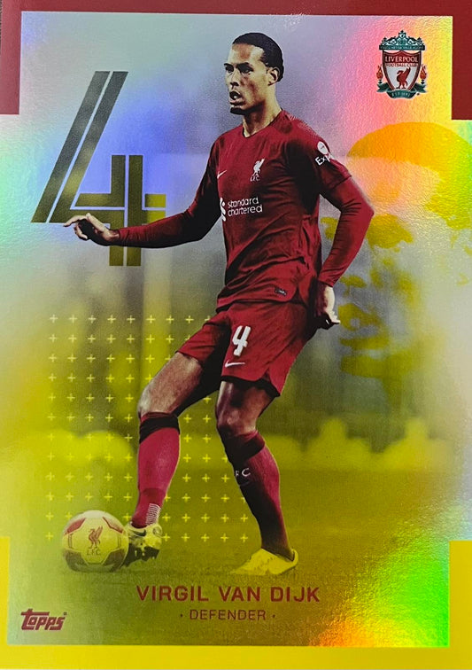 Virgil Van Dijk Yellow Numbered /50 Topps Liverpool Fan Set