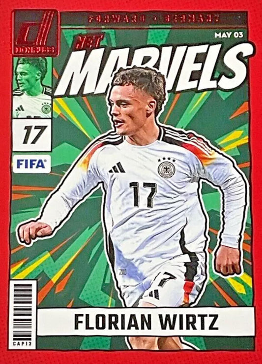 Florian Wirtz Net Marvels Red Parallel Donruss 2024-25