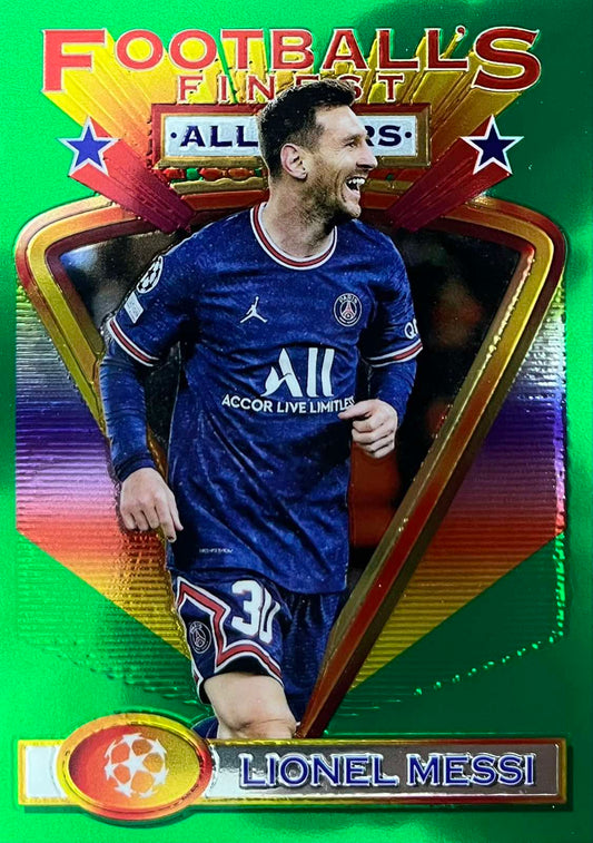 Lionel Messi 2021-22 Topps Finest Flashbacks UEFA All Star