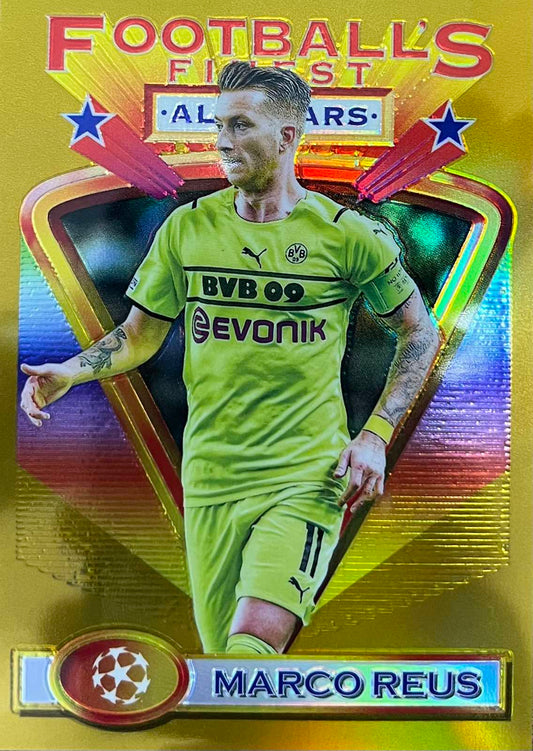Marco Reus Gold Numbered /50 2021-22 Topps Finest Flashbacks UEFA All Star