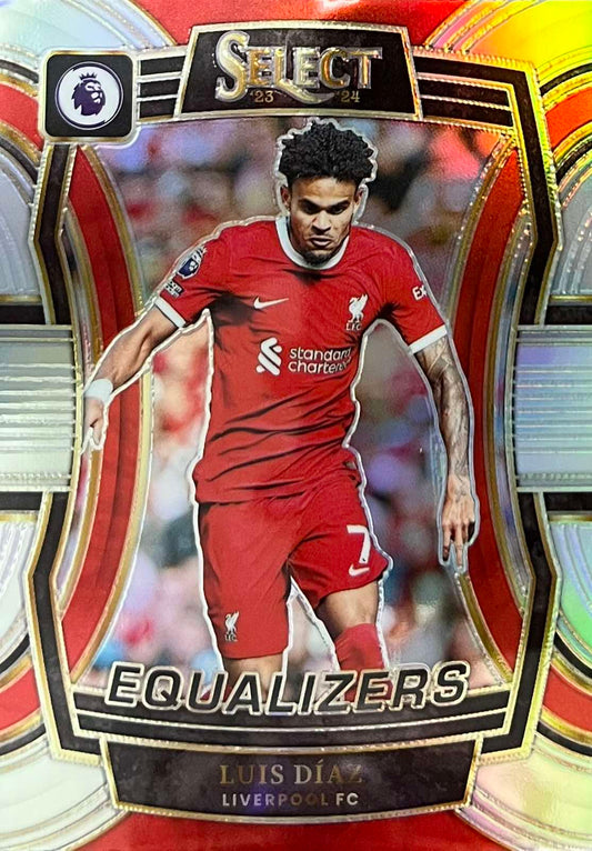 Luis Diaz Silver Prizm Equalizers #11 2023-24 Panini Select Premier League