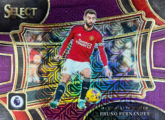 Bruno Fernandes Purple Mojo Field Level 2023-24 Panini Select Premier League #215