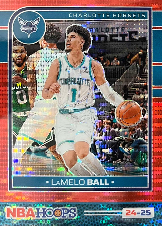 LAMELO BALL Red Pulsar Numbered /199 NBA Hoops 2024-25