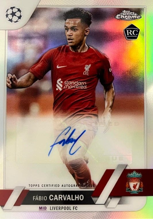 Fabio Carvalho Autograph Topps Chrome UCC Rookie 2022-23