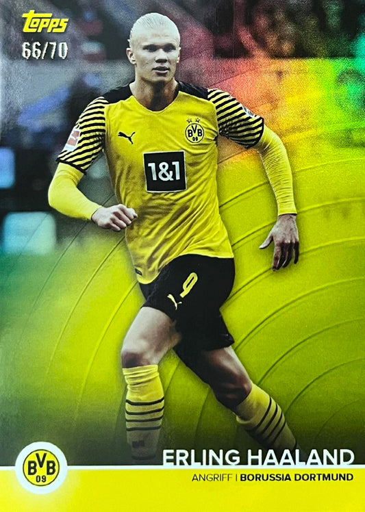 Erling Haaland Numbered /70 Topps Borussia Fan Set
