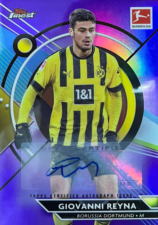 Giovanni Reyna Autograph Numbered /99 Topps Finest
