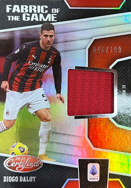 Diogo Dalot Fabric of the Game Match-Worn Patch Numbered /199 Certified