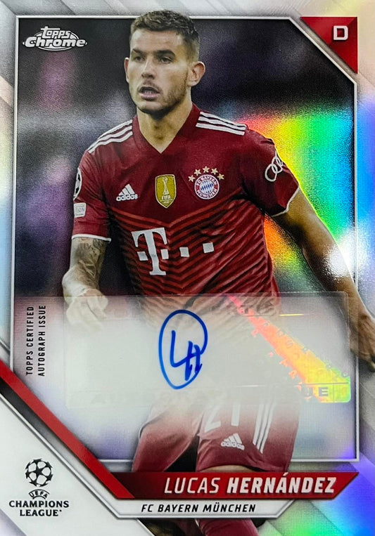Lucas Hernandez Autograph Topps Chrome Bayern Munchen