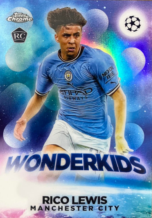 Rico Lewis Wonderkids Topps Chrome Manchester City