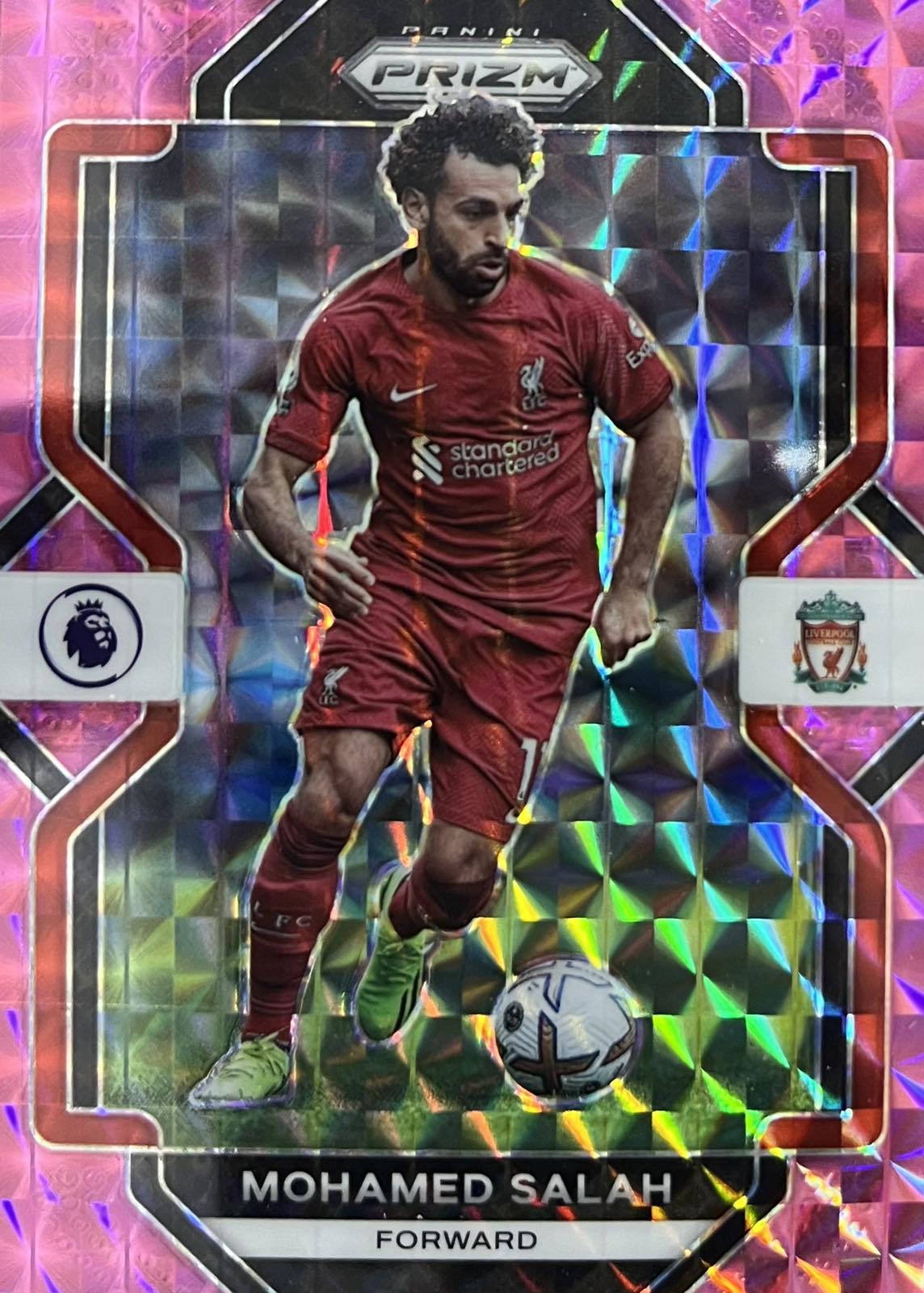 Mohamed Salah Pink Mosaic Prizm Liverpool
