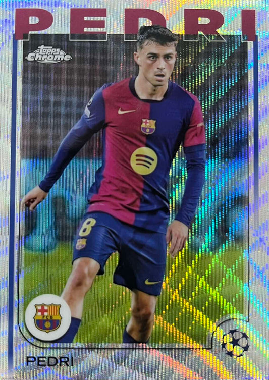 Pedri Wave Refractor Topps Chrome 2024-25