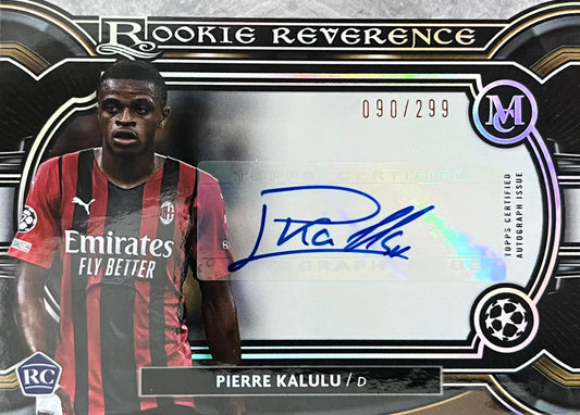 Pierre Kalulu Autograph Numbered /299 Rookie Reverence 2021-22 Topps Museum