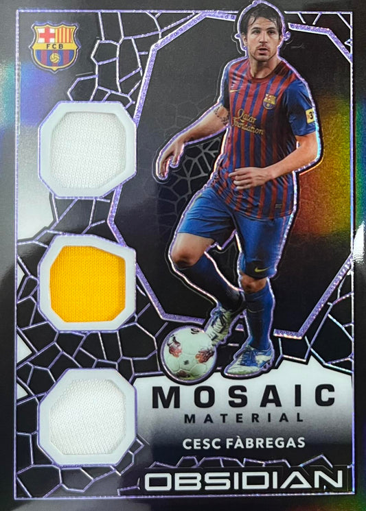 Cesc Fabregas Triple Player-Worn Patch Numbered /75 Obsidian Mosaic Materials