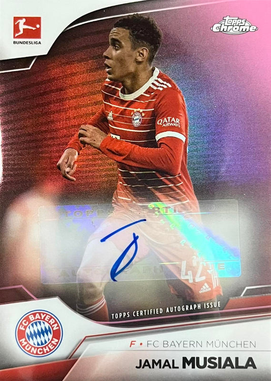 Jamal Musiala Autograph Numbered /75 Topps Chrome Bundesliga