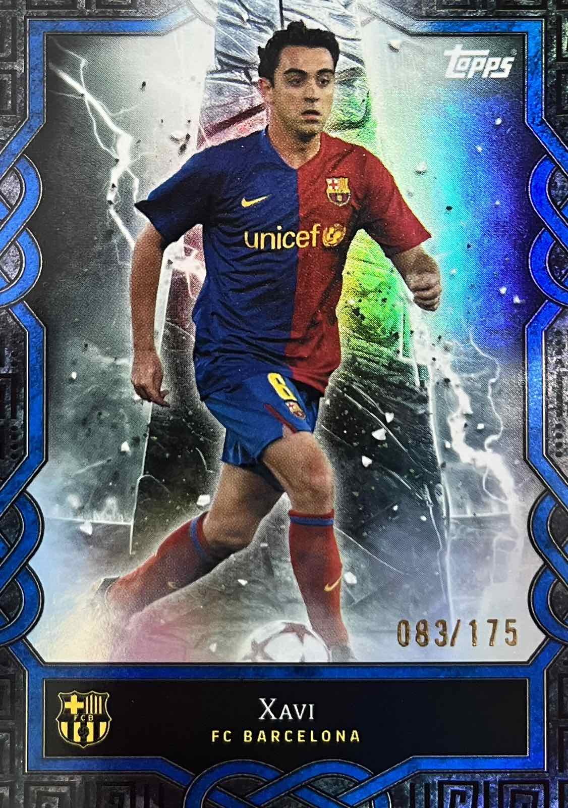 Xavi Numbered /175 Topps Barcelona Fan Set