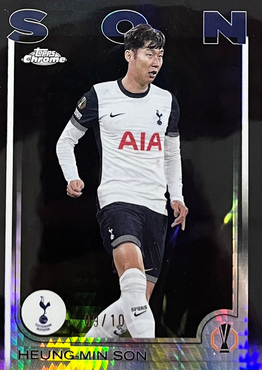 HEUNG-MIN Son Black Numbered /10 Topps Chrome 2024-25