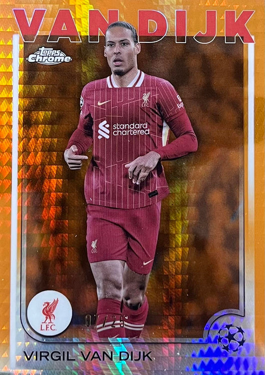 VIRGIL VAN DIJK Orange Numbered /25 Topps Chrome 2024-25