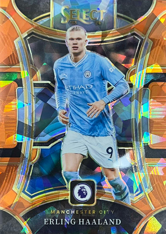 Erling Haaland Orange Ice Numbered /145 Mezzanine Panini Select
