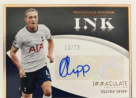 Oliver Skipp Autograph Numbered /73 Immaculate Collection