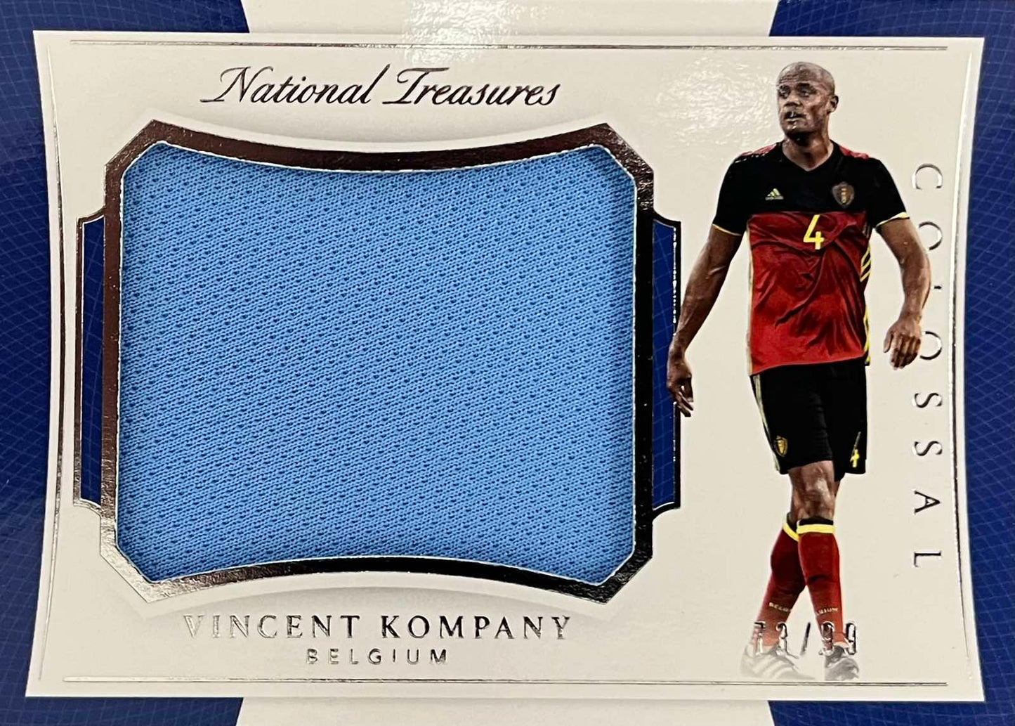 Vincent Kompany Match-Worn Patch Numbered /99 National Treasures