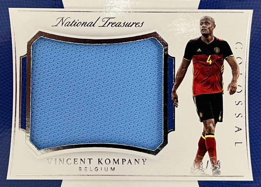 Vincent Kompany Match-Worn Patch Numbered /99 National Treasures