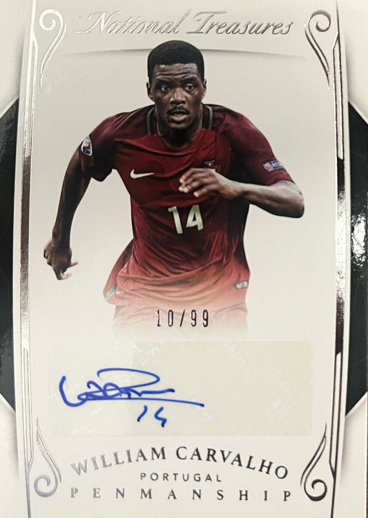 William Carvalho Autograph Numbered /99 2018 Panini National Treasures