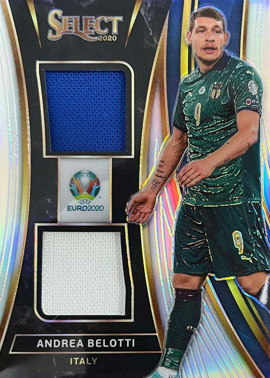 Andrea Belotti Double Player-Worn Patch Select Euro 2020