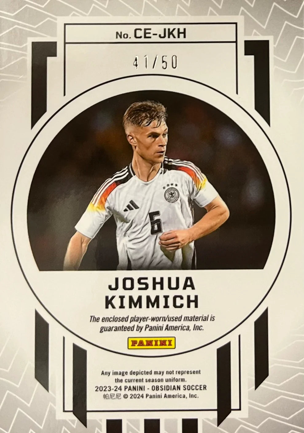 Joshua Kimmich Double Player-Worn Patch Numbered /50 Obsidian Cutting Edge