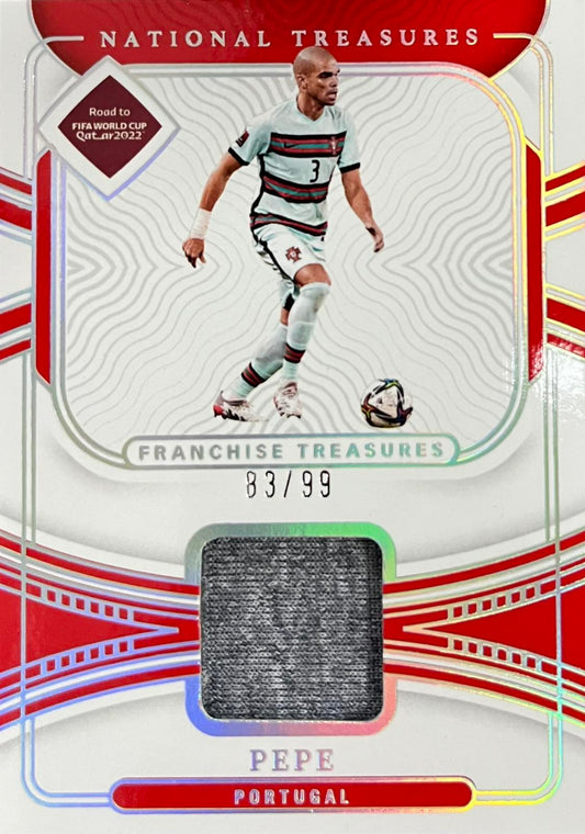 Pepe Player-Worn Patch Numbered /99 National Treasures Portugal