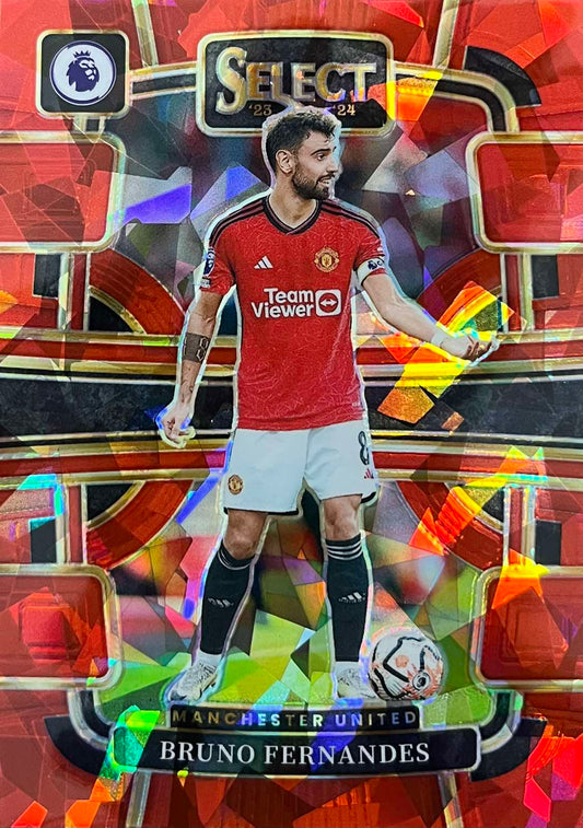 Bruno Fernandes 2023-24 Select Premier League Terrace Red Ice Prizm