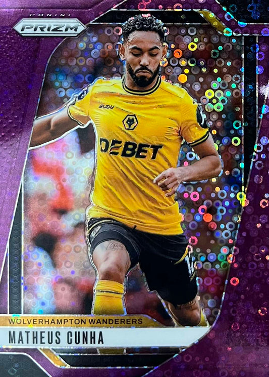 Matheus Cunha Purple Numbered /25 Breakaway Prizm