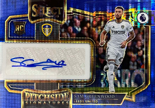 Sam Greenwood Autograph Rookie Select EPL Blue Pulsar